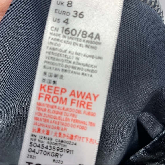 Top Shop Velvet Mini Slip Dress 4  Gray Shimmer Stretch Tunic Fairy Grunge Boho - Picture 7 of 11